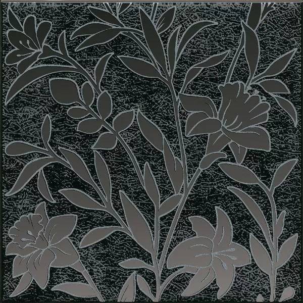 Декор Kerama Marazzi Барберино HGD/B568/5292 4 чёрный глянцевый 20x20