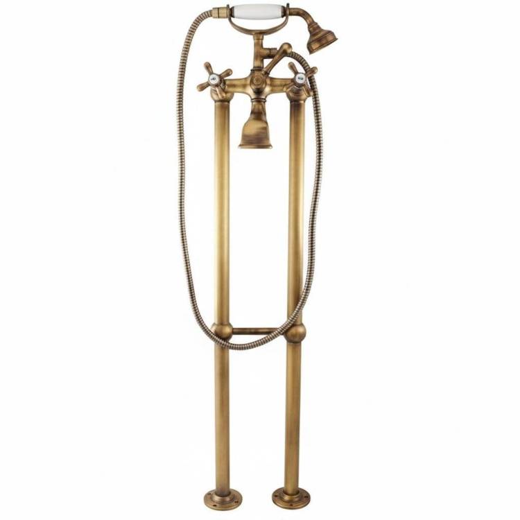 Смеситель для ванны Rav Slezak Morava Retro MK150.5/2SM напольный