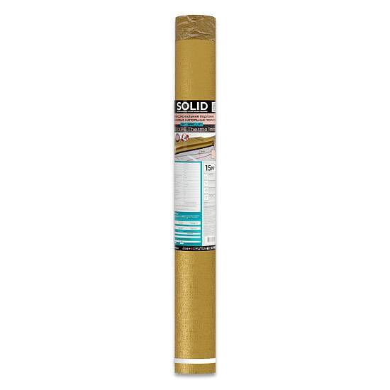 Подложка Solid IXPE Thermo Розовая IXPE Thermo с пароизоляцией Розовая 1 мм (рулон: 15x1=15 м2)