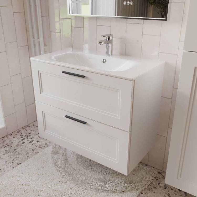 Тумба с раковиной Terminus Classik CLA10802900301O белый, 80x62