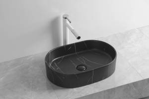 Раковина Cerutti Spa CR0055B MMB1 черная матовая, 50x35