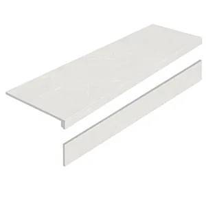 Ступень Exagres Porcelain Step L Basaltina Bianco AS с подступенником 32x120