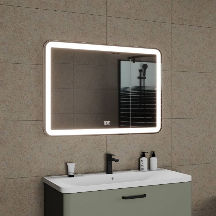 Зеркало Veneciana Volturno 610008 с подсветкой, сенсорный выключатель, с подогревом, 70x100