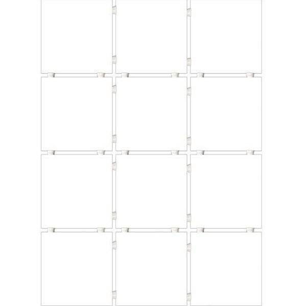 Керамическая плитка Kerama Marazzi Конфетти 1146H Полотно Белая Блестящая (9.9x9.9) 29.8x39.8