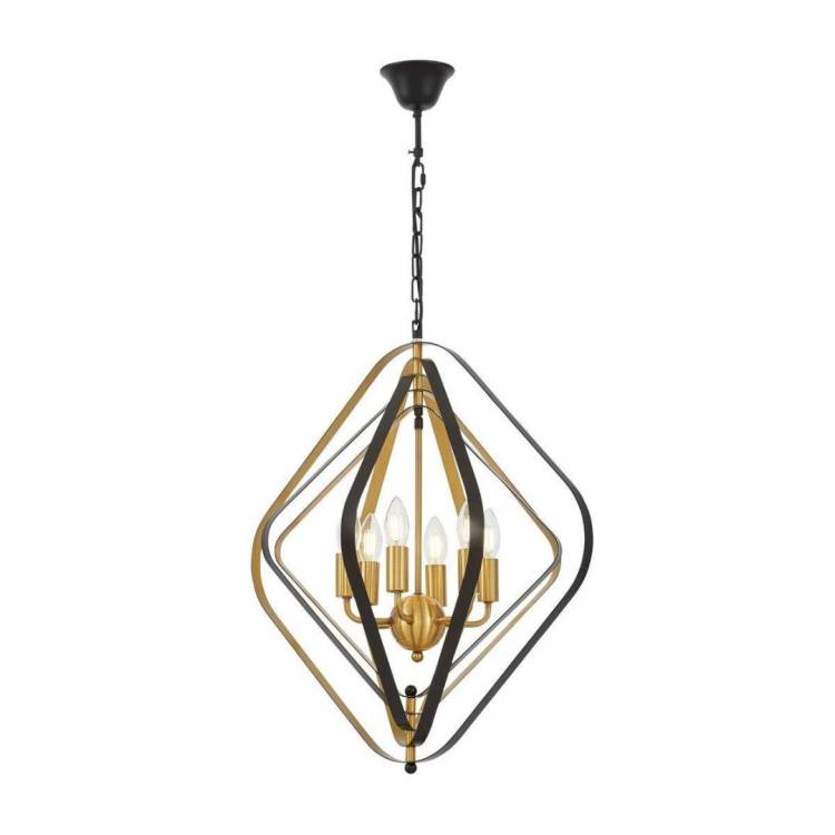 Подвесная люстра Lumina Deco Crulia Ldp 8005-6 Bk+Md