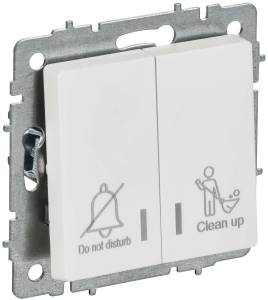 Выключатель 2-клавишный IEK Brite BR-V20-2-10-K91 арктический белый