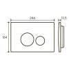Кнопка смыва Aqueduto Circulo Novo CIR0240 черный матовый фото 2