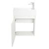 Тумба под раковину Belbagno Kraft Mini KRAFT MINI-500/260-1A-SO-BO-L 45x25x50 Bianco Opaco подвесная с распашной дверцей, левосторонняя фото 6