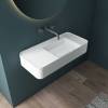 Раковина Vincea Solid Surface VWB-6S412MW из искусственного камня, 1200x400x150, подвесная, цвет белый матовый фото 2