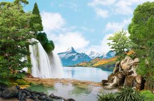 3D Фотообои Artegrafico «Девственная природа» FK140 акварель