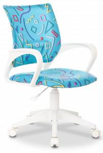 Кресло компьютерное Бюрократ Burokids 1 W 1920811 голубой с цветным рисунком
