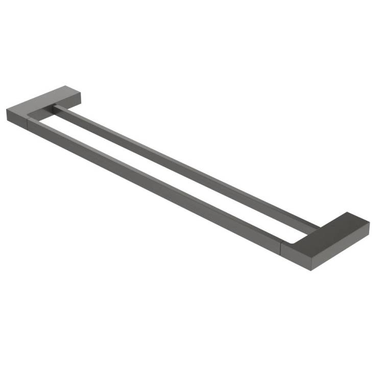 Полотенцедержатель Cezares Slider SLIDER-THD-60-GM двойной, оружейная сталь
