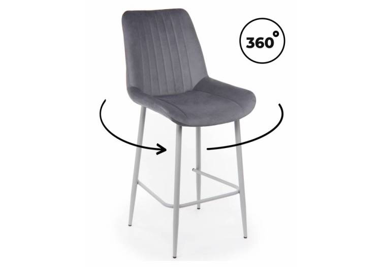 Полубарный стул Notta Седа 360 632596 темно-серый (zd 995) / серый np