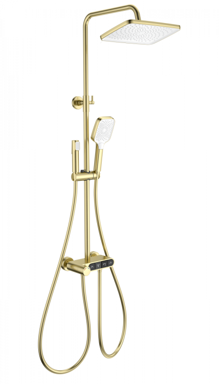 Душевая стойка Wonzon & Woghand WW-B3112-BG с термостатом, золото