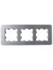 Рамка 3-постовая IEK Brite BR-M32-M-21-K47 алюминий фото 4