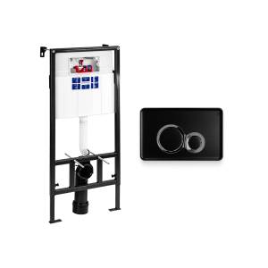 Система инсталляции для унитазов Bettoserb Sava Fix Slim SET40006461 клавиша черный матовый, хром глянец