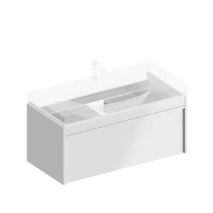 Тумба под раковину Kerama Marazzi Modula MOD.100.1+1\WHT белая глянцевая, 100 см