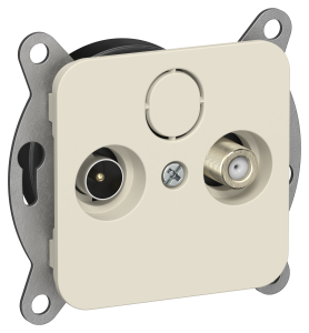 ТВ-розетка TV+SAT оконечная IEK Flite FI-AF23-O-K86 сливочный