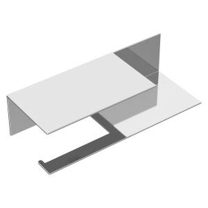 Держатель туалетной бумаги Boheme Qubic 10721-2-CR c полкой, Chrome