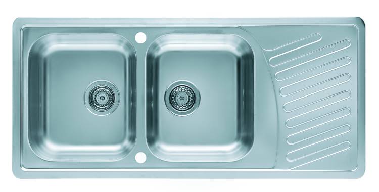 Мойка кухонная Alveus Elegant 70 1009386 Sat-90 с сифоном, 111x51