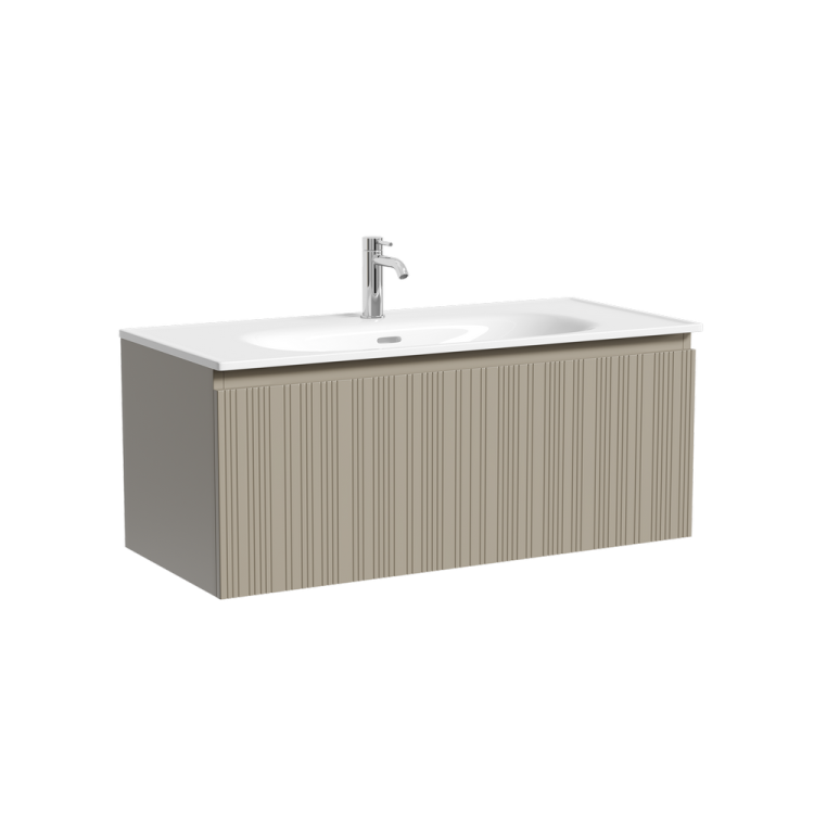 Тумба под раковину Sancos Code CD100GP подвесная, 99x45.3x40, Серая платина