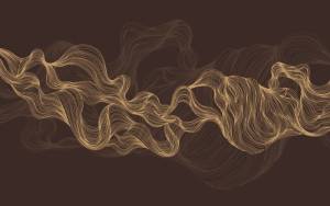 3D Фотообои Artegrafico «Золотые узорчатые линии в бордовых тонах» LST-018 акварель