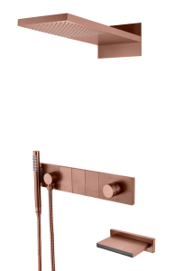 Душевой комплект Boheme Zodiac 132-2-BRB с изливом, трехпозиционная, Brushed Bronze