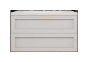 Тумба с раковиной Art&Max Platino AM-Platino-900-2C-SO-BM-Cer подвесная, белый матовый