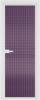 Межкомнатная дверь Profil Doors 1 AV цвет профиля Вайт, стекло безопасное 6 мм мору фиолетовое 600x2000