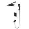 Душевой комплект Wonzon & Woghand WW-88929003-MB черный, с термостатом