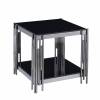Журнальный столик Stool Group Гэтсби EET-027-GM-BK черное стекло сталь графит