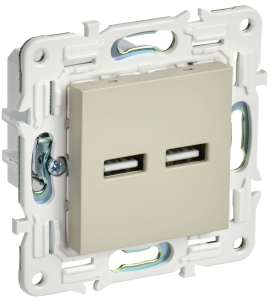 Розетка USB type A+A IEK Skandy SK-U21-D31-K10 бежевый