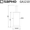Ершик SAPHO SIMPLE LINE для унитаза квадратный в корпусе, напольный, хром фото 3