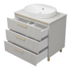 Тумба с раковиной Brevita Эльче УТ000023945 Серый кашемир, 80 см фото 4