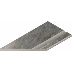 Бордюр Italon Шарм Делюкс X2 620090000716 Бортик Гриджио Оробико С Выемкой Закругленный Левый 30x60