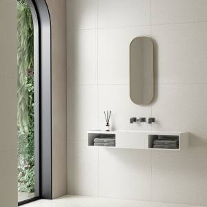 Раковина Vincea Solid Surface VWB-6S212MW из искусственного камня, 1200x400x200, подвесная, цвет белый матовый