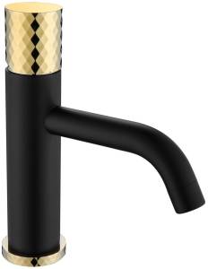 Смеситель для раковины Boheme Stick 121-BG Black Diamond Gold