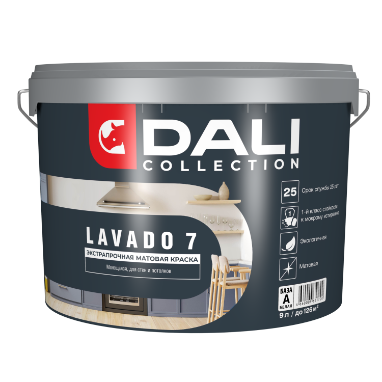 Краска Dali Collection Lavado 7 база А 9 л