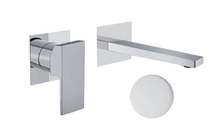 Смеситель для раковины Fiore Kube 100BB7597 белый