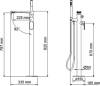 Смеситель для ванны с душем Wasserkraft Dinkel 5821 напольный фото 5