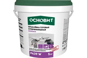 Шпаклевка Основит Элисилк PA39 W готовая суперфинишная 28 кг