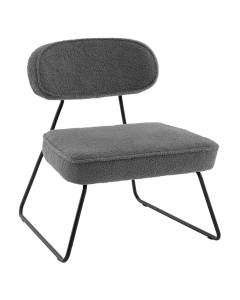Кресло Stool Group Kate AV 336-F83gr-9005 темно-серый, букле