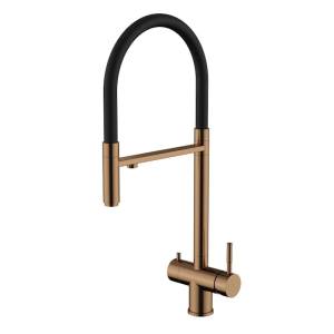 Смеситель для кухни Knotlor Infinity SS-16/RB с подключением фильтра, бронза