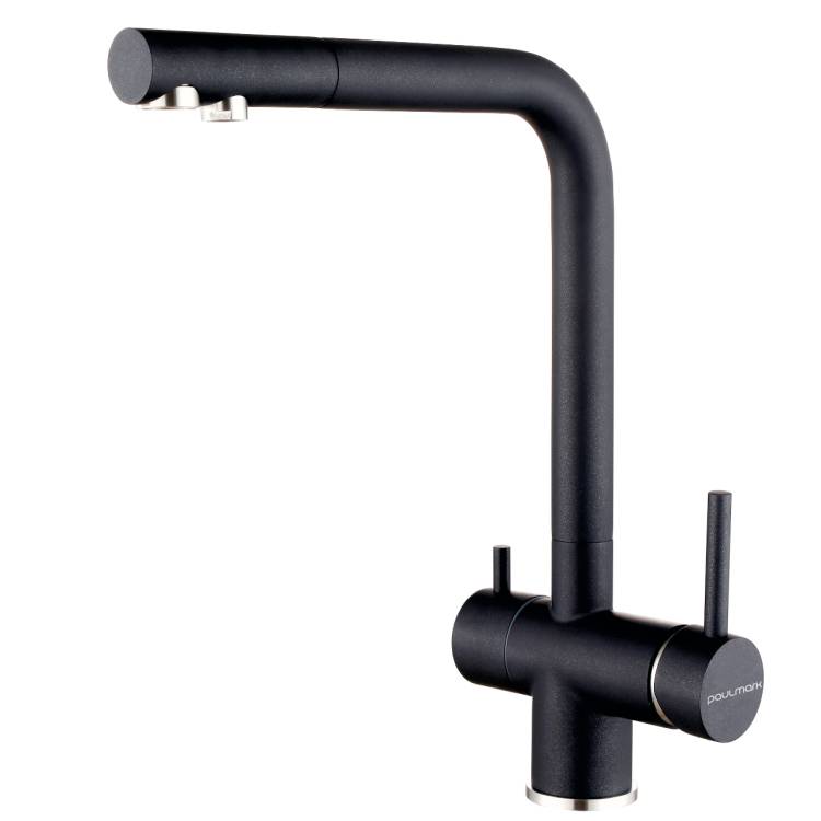 Смеситель для кухни Paulmark Skalen Sk213020-BLM черный