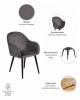 Стул Bradex Home Frida RF 0379 темно-серый фото 9