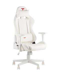 Кресло компьютерное Stool Group TopChairs GMM-080 GMM-080W white белый, с подсветкой