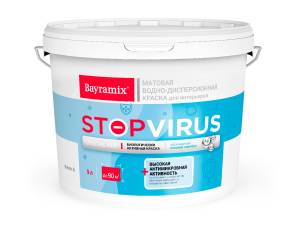 Краска интерьерная Bayramix Cristal Air Stopvirus база A 9л