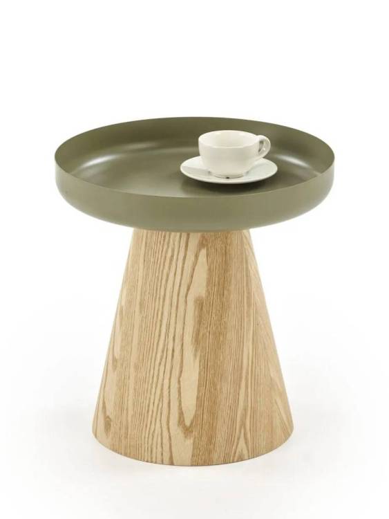 Стол журнальный Halmar Gina V-CH-GINA-LAW-ZIELONY зеленый/натуральный