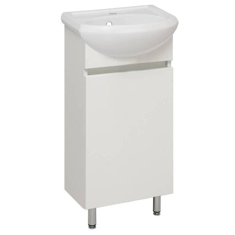 Тумба с раковиной Runo Лада 40 00-00001194 38.5x70 белый