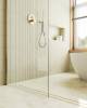 Душевая перегородка MaybahGlass MGD-695-3ш 79x195, стекло прозрачное 8 мм, профиль золото фото 4